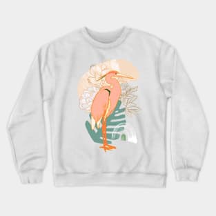 Sea Bird Flowers and Shapes Crewneck Sweatshirt